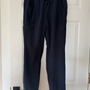 Eddie Bauer Womens Joggers Sz 6 Blue Flannel Lined Outdoor Hiking